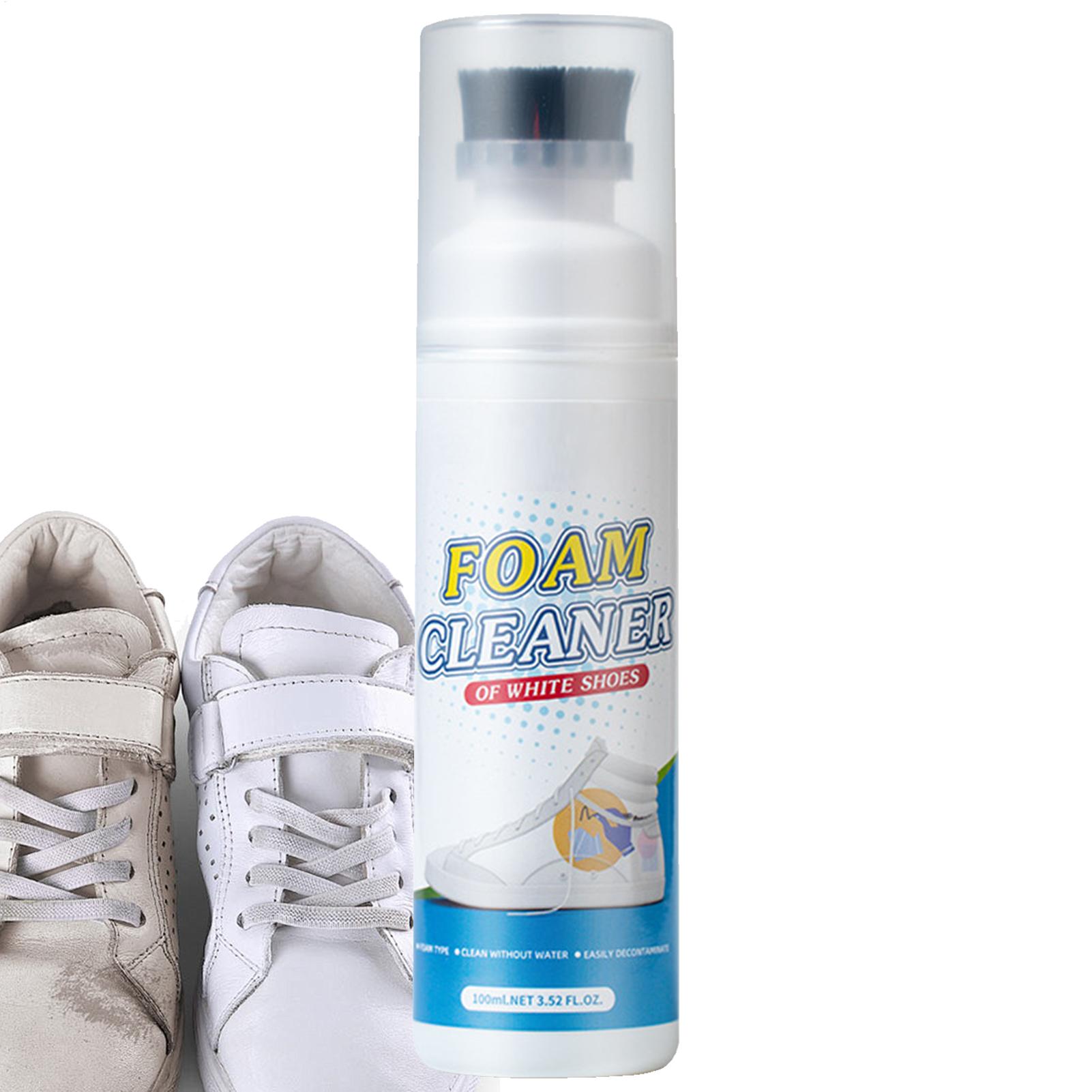 Sneaker Cleaner - 100ml スニーカークリーナー フォームクリーナー 白い靴、ブーツ、キャンバスの汚れ落としスプレー 汚れ、油汚れ、黄ばみを除去
