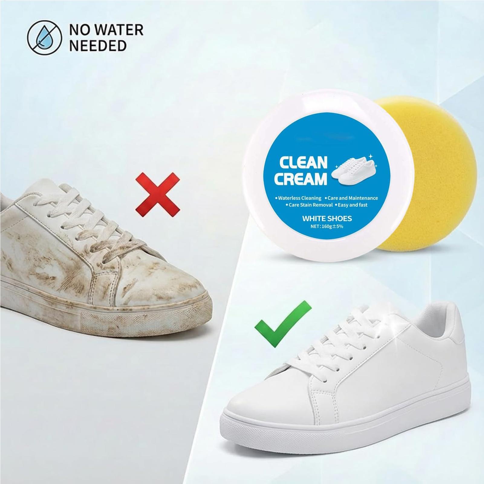 白い靴用クリーニングクリーム 160g 固形ペースト 多機能 - Sneaker Cleaner のレビューと価格